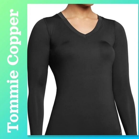 NWT Tommie Copper Women's Compression Top Long Sleeve V-Neck - Picture 1 of 6